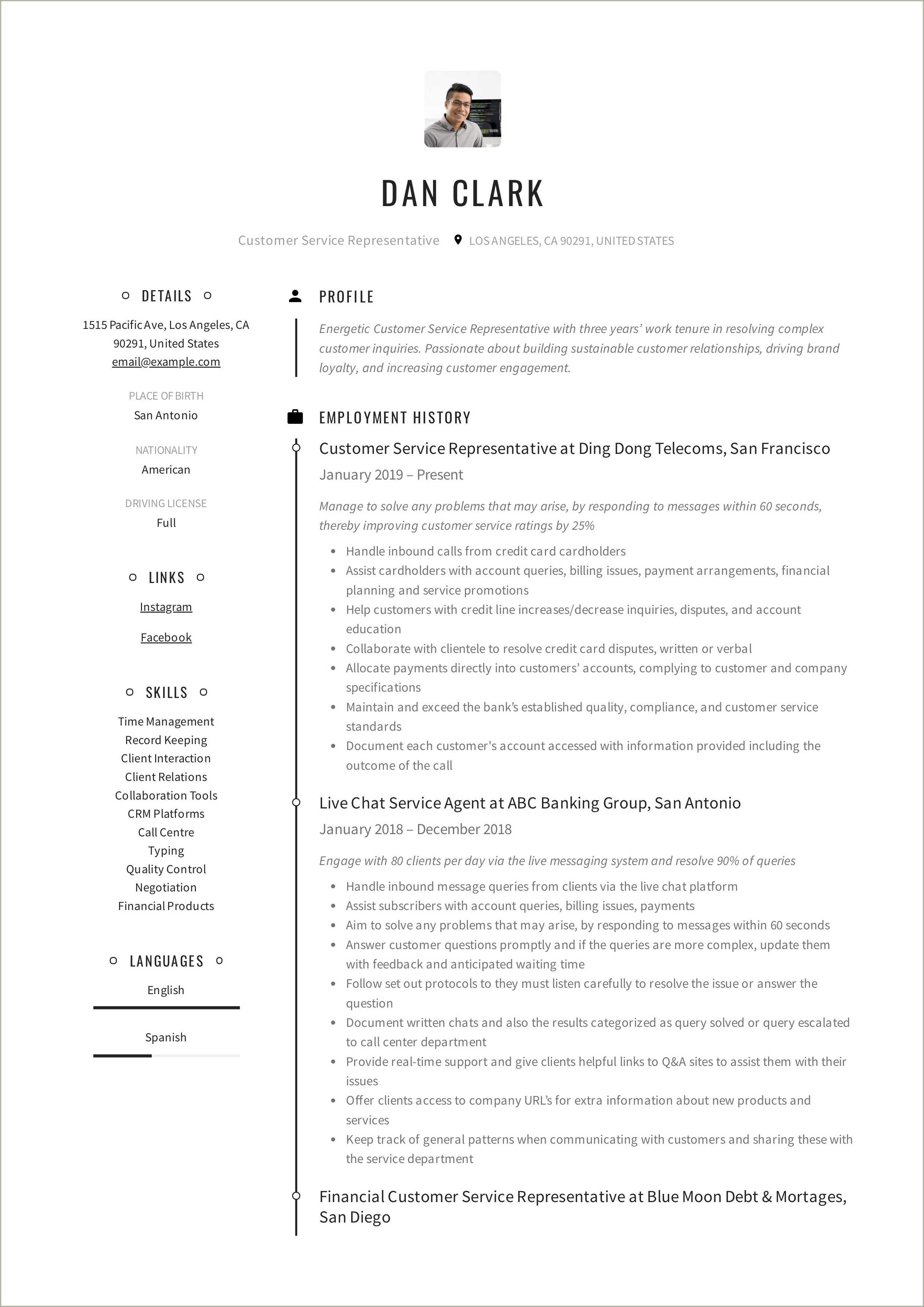 telecom-customer-care-resume-sample-resume-example-gallery