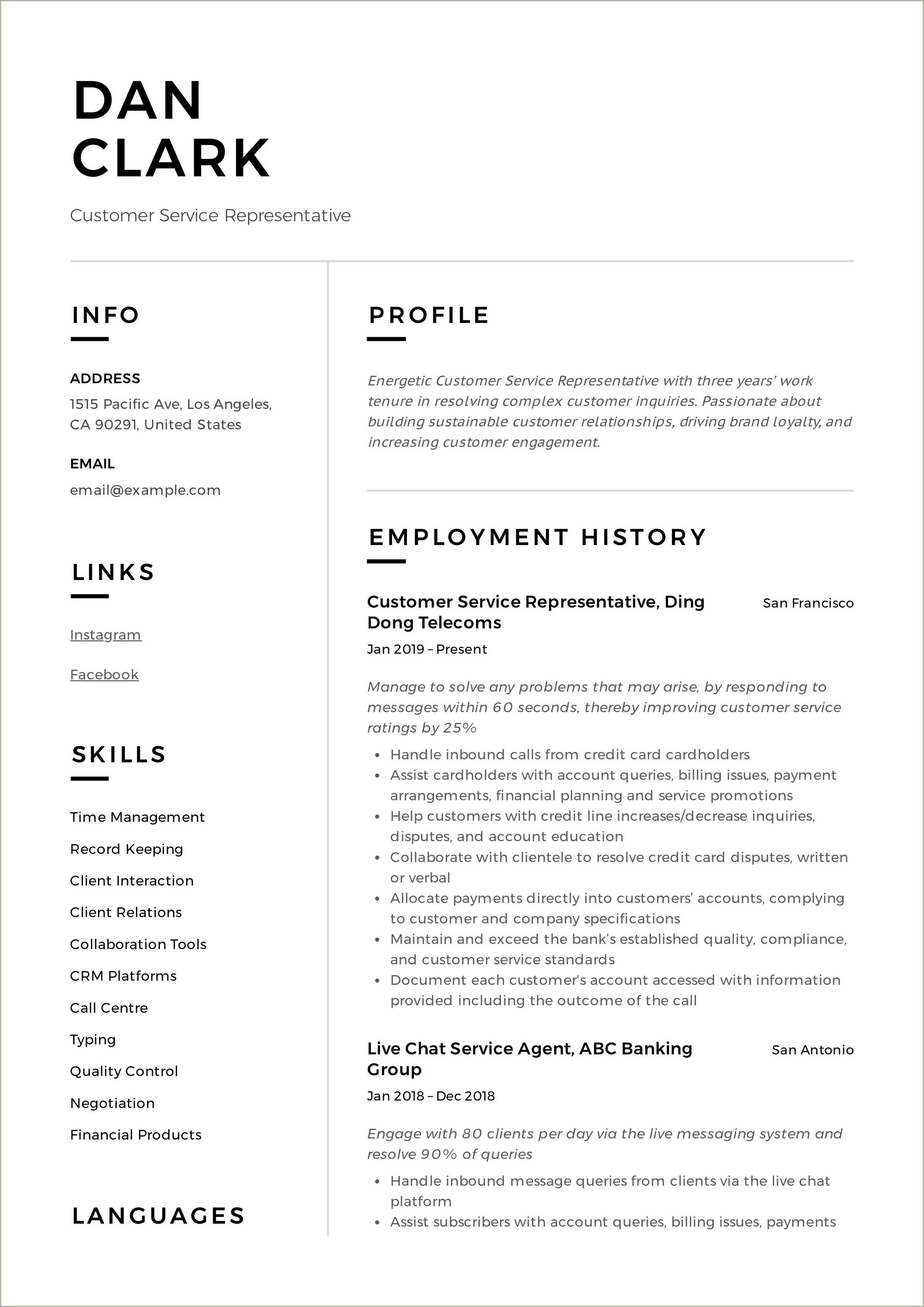 Customer Service Rep Resume Objectives