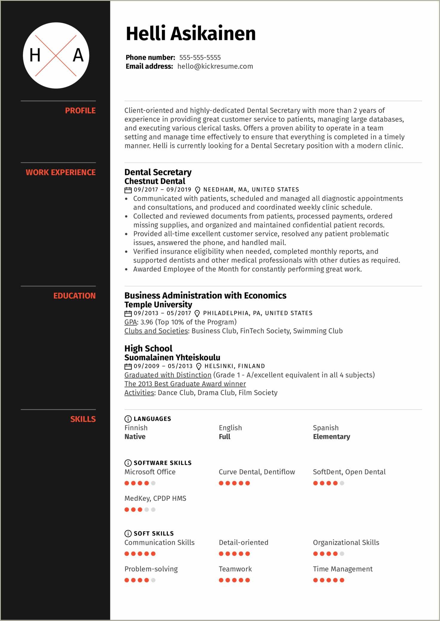 Customer Service Resume Examples For High School Graduates