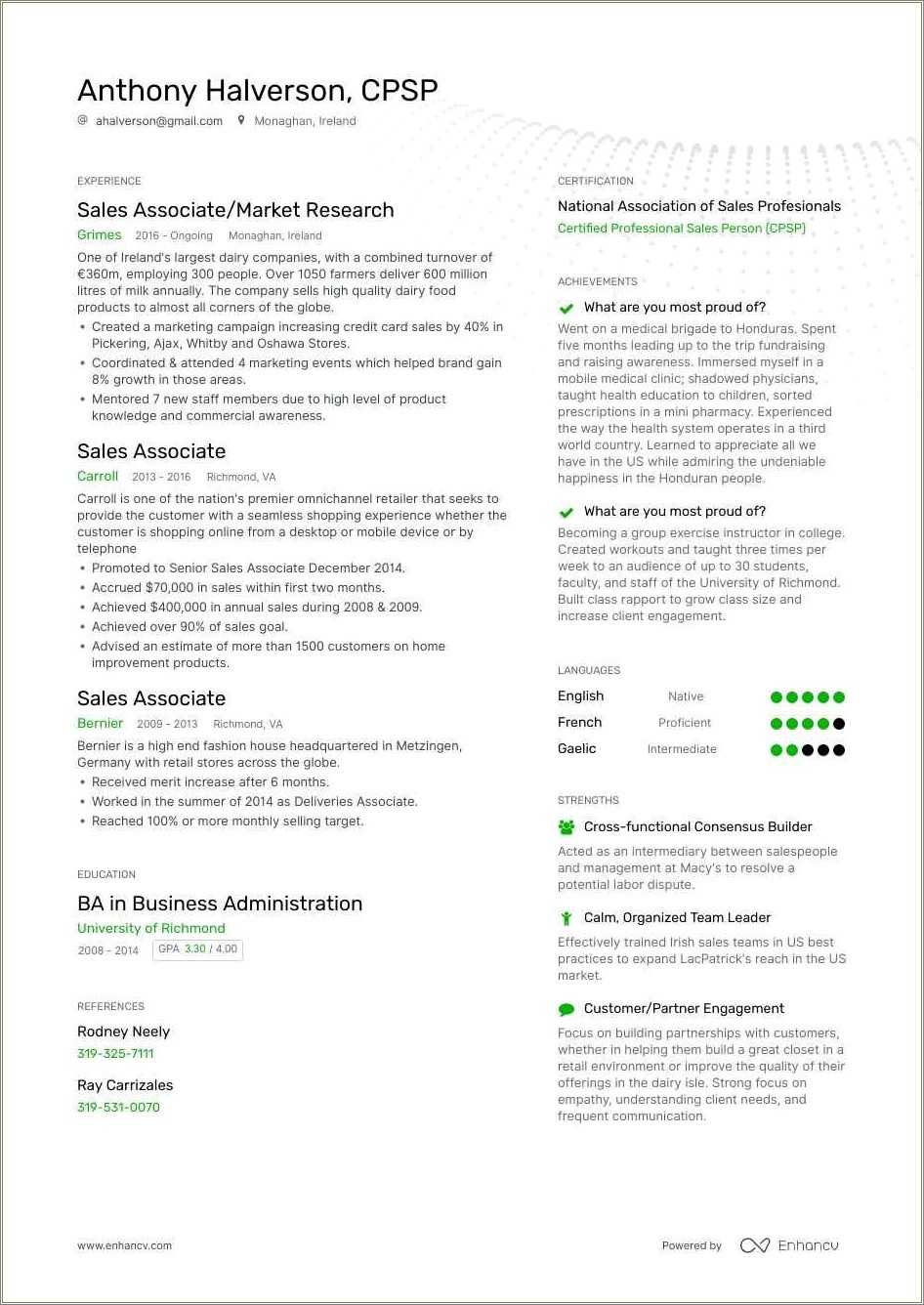 Customer Service Sales Representative Resume Sample