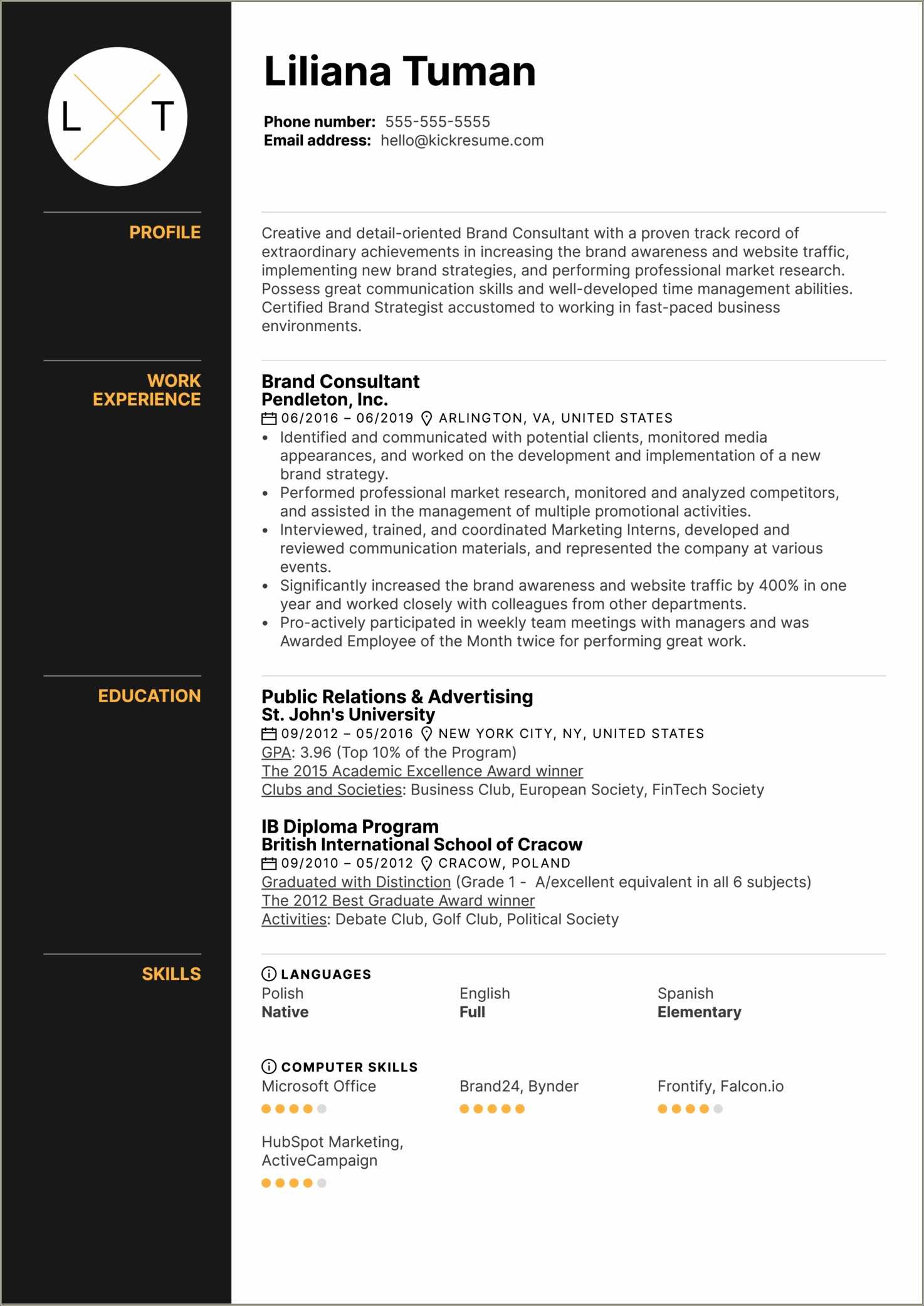 Customer Strategy Consultant Resume Sample - Resume Example Gallery