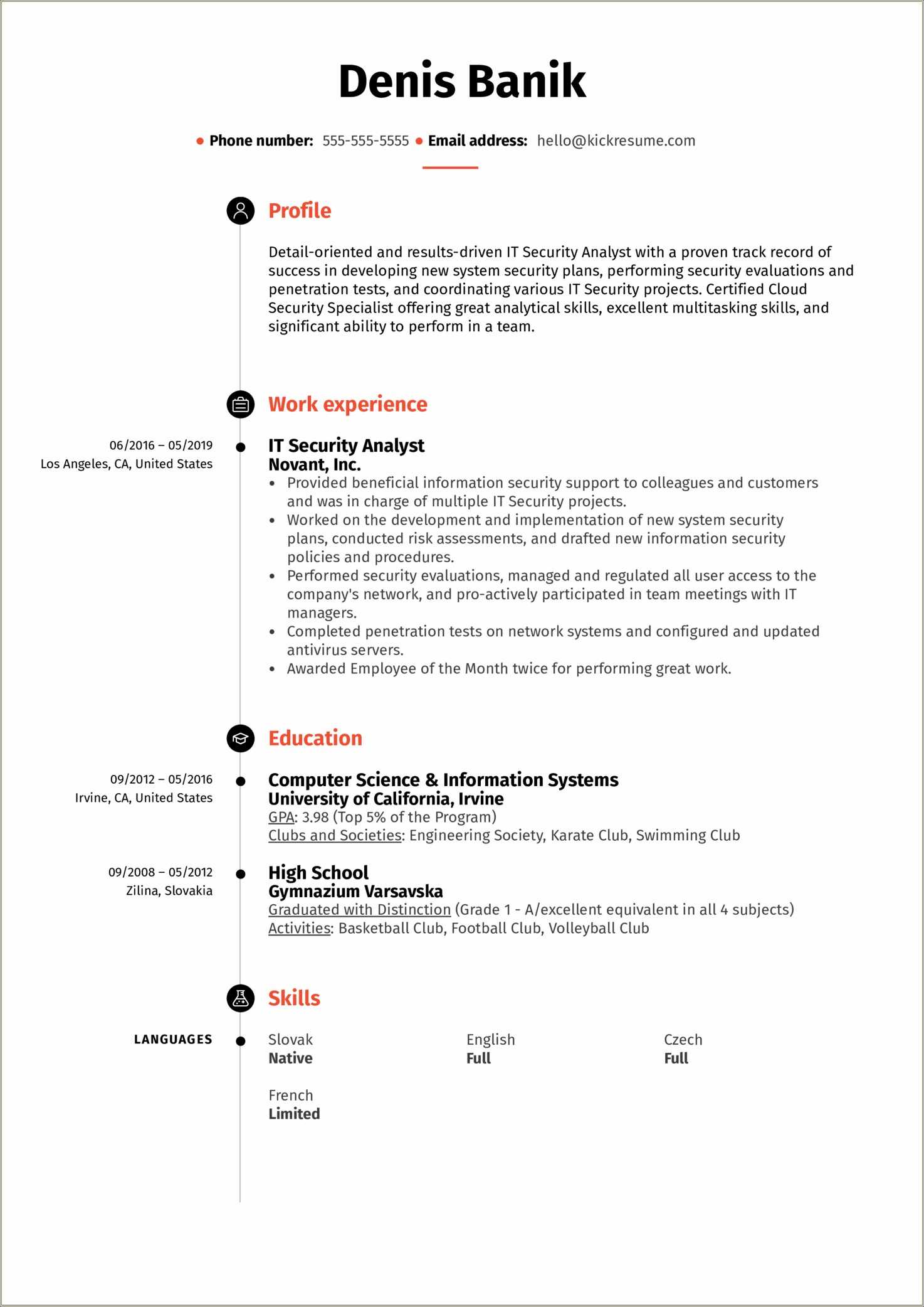 Cyber Security Analyst Objective Resume