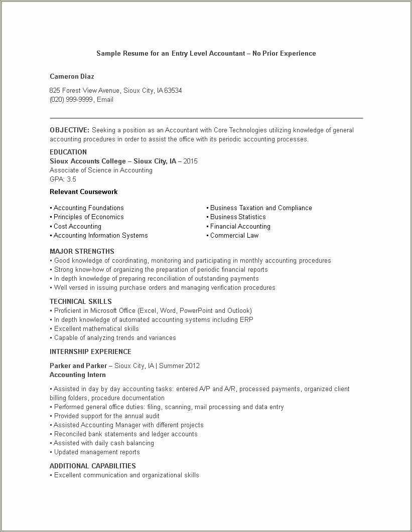 Data Entry Resume Sample No Experience Resume Example Gallery