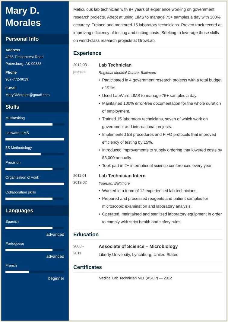 Dental Laboratory Technician Resume Sample Resume Example Gallery