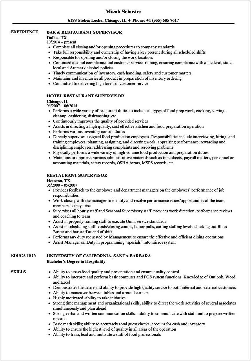 Pantry Boy Resume Format In Word Resume Example Gallery