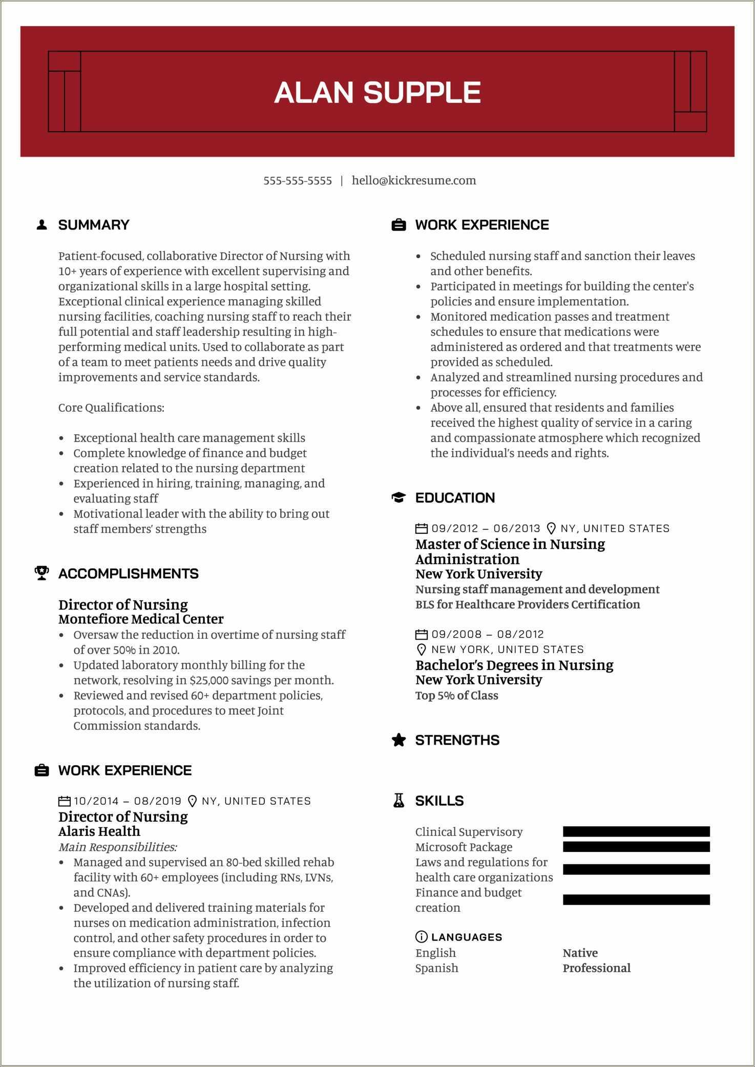 Director Of Managed Care Resume