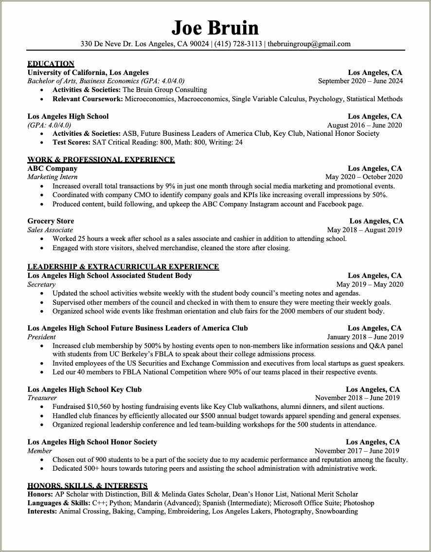 Resume Example Graduated With Honors - Resume Example Gallery