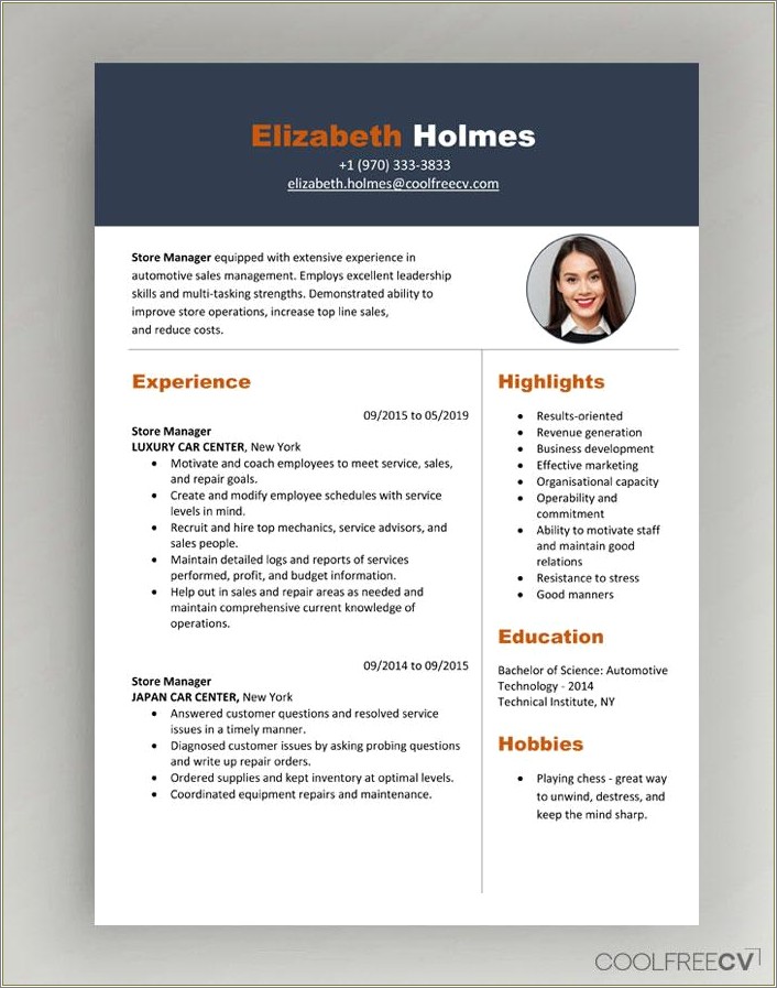 Doc Professional Resume Template Free