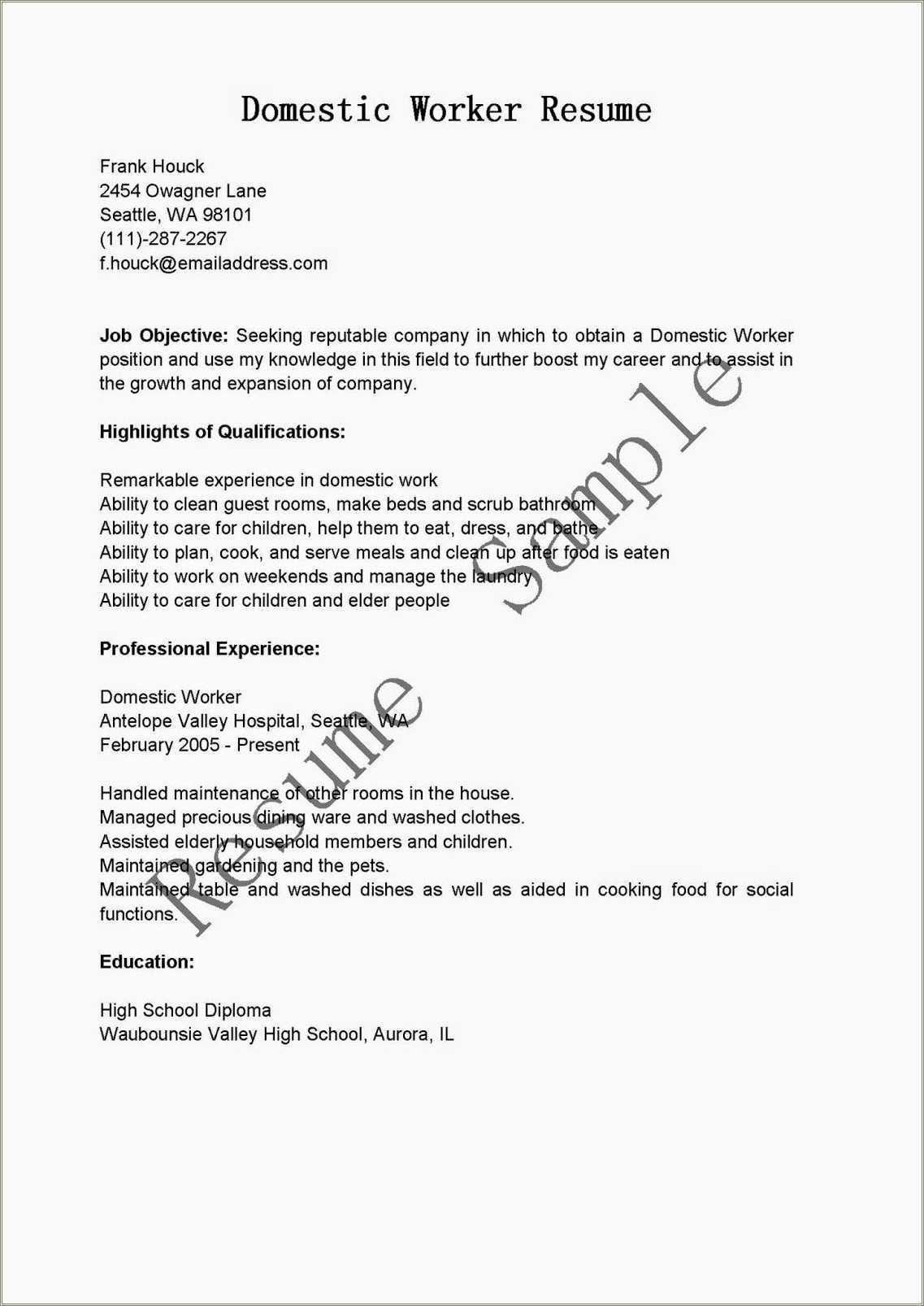 Domestic It Recruiter Sample Resume Resume Example Gallery