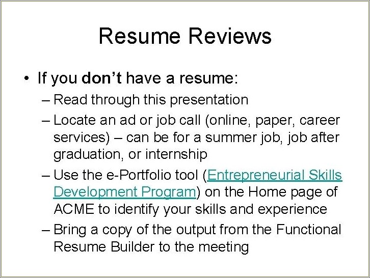 Don't Post Resume Post Skills