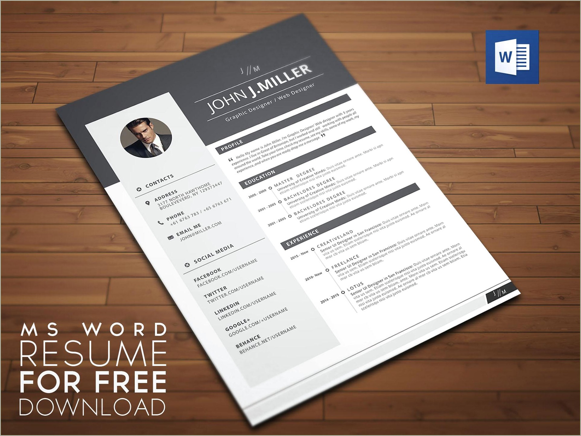 Download Free Professional Resume Templates Word Best