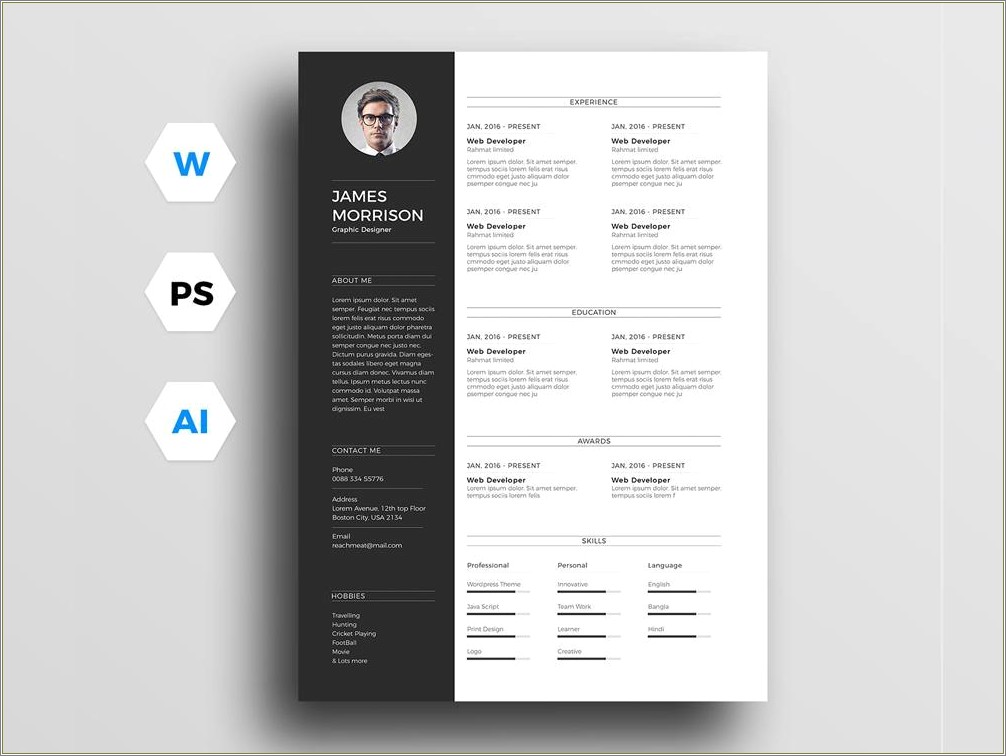 Download Free Resume Templates Psd - Resume Example Gallery