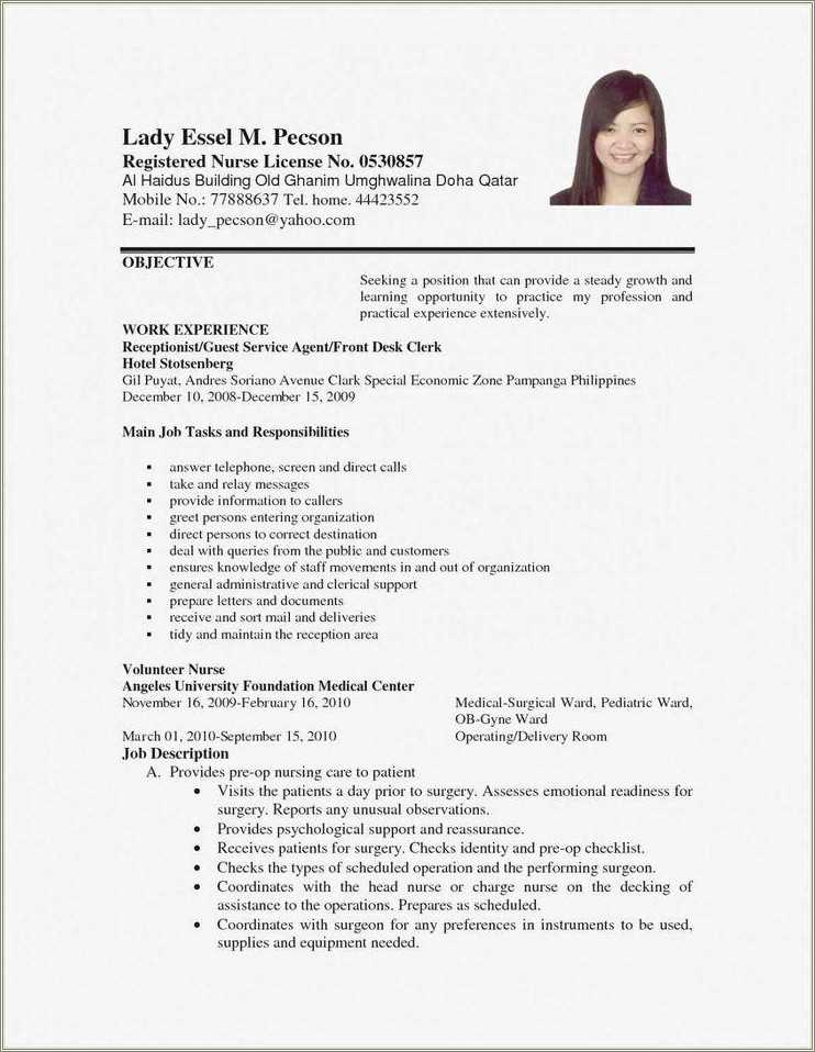 Easy Front Desk Resume Samples - Resume Example Gallery