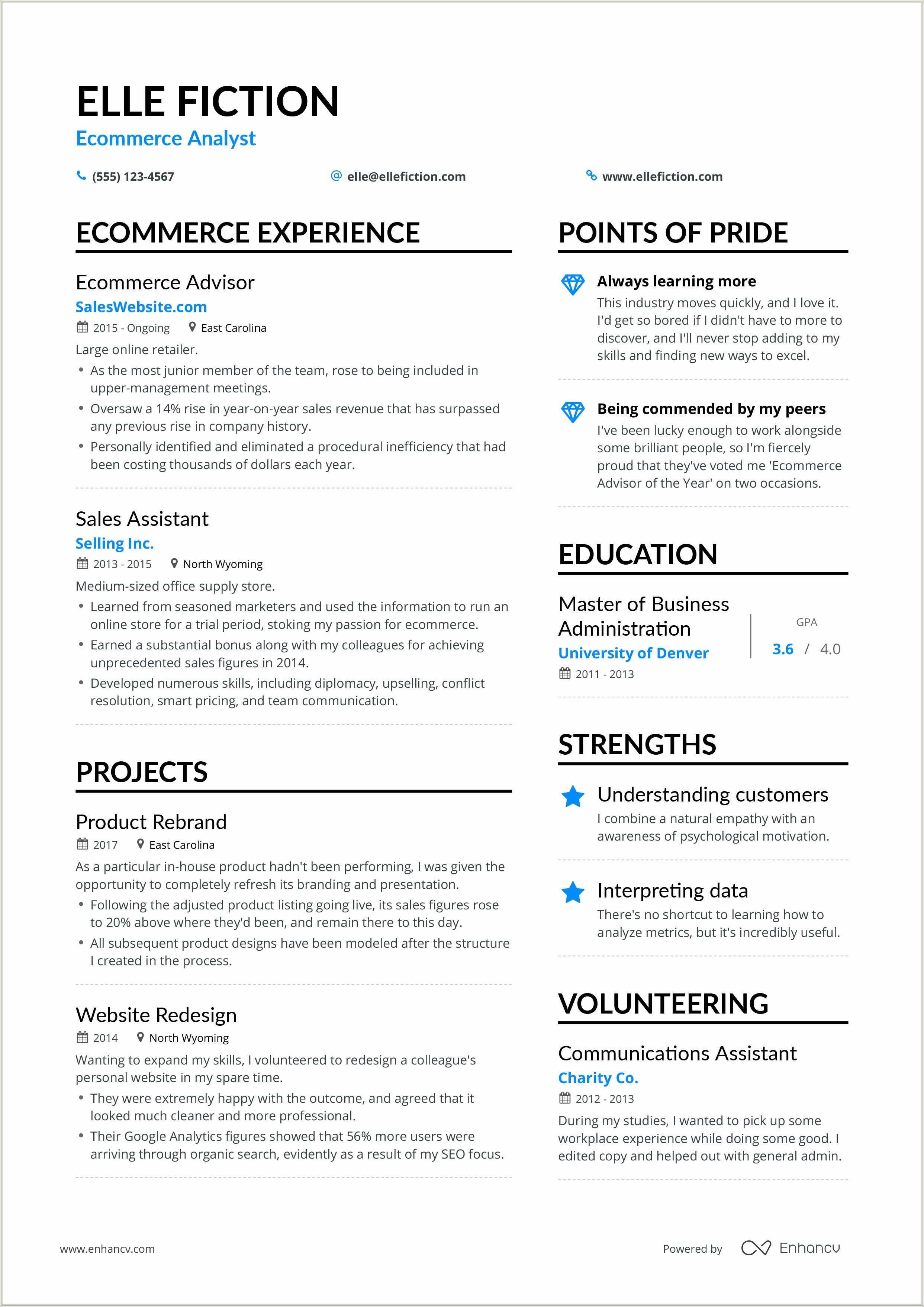 Ebay In A Resume Examples Resume Example Gallery