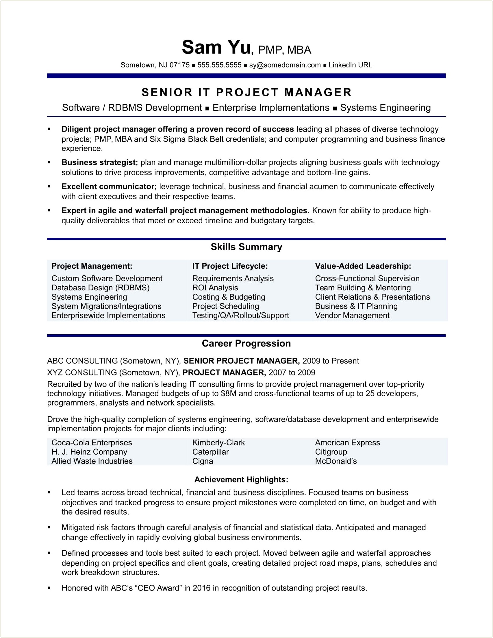 Enterprise Customer Success Manager Resume