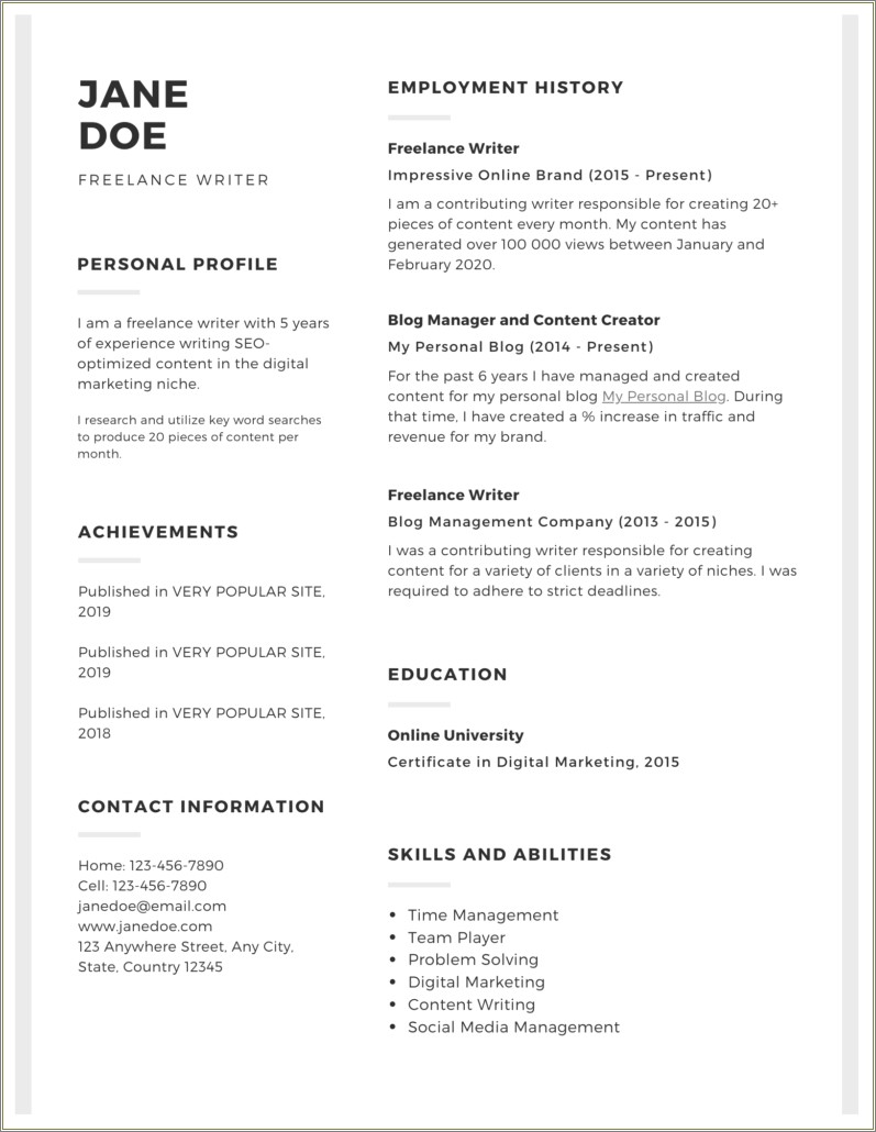entry level resume writer jobs