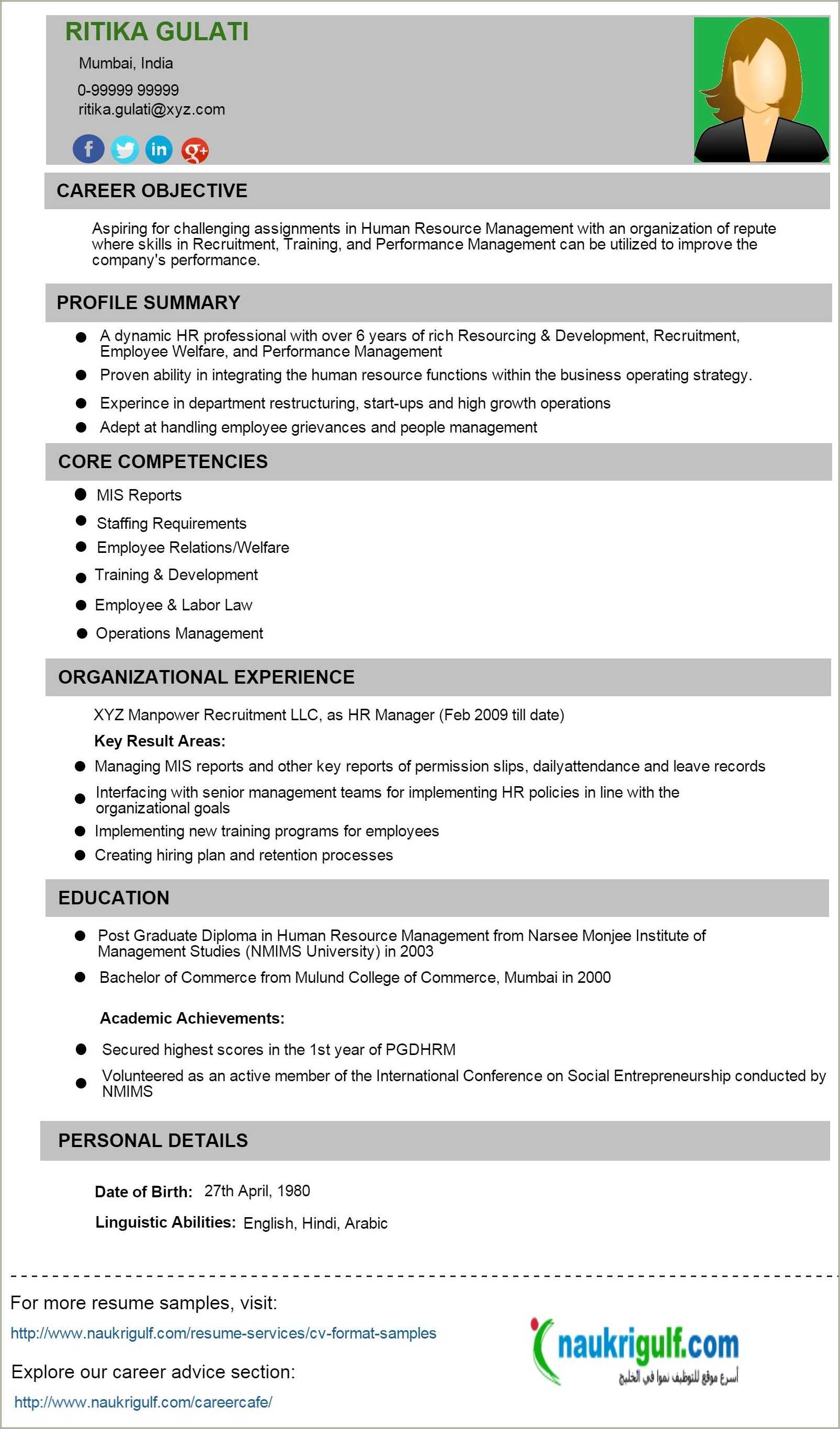 Entry Level Hr Jobs Sample Resume