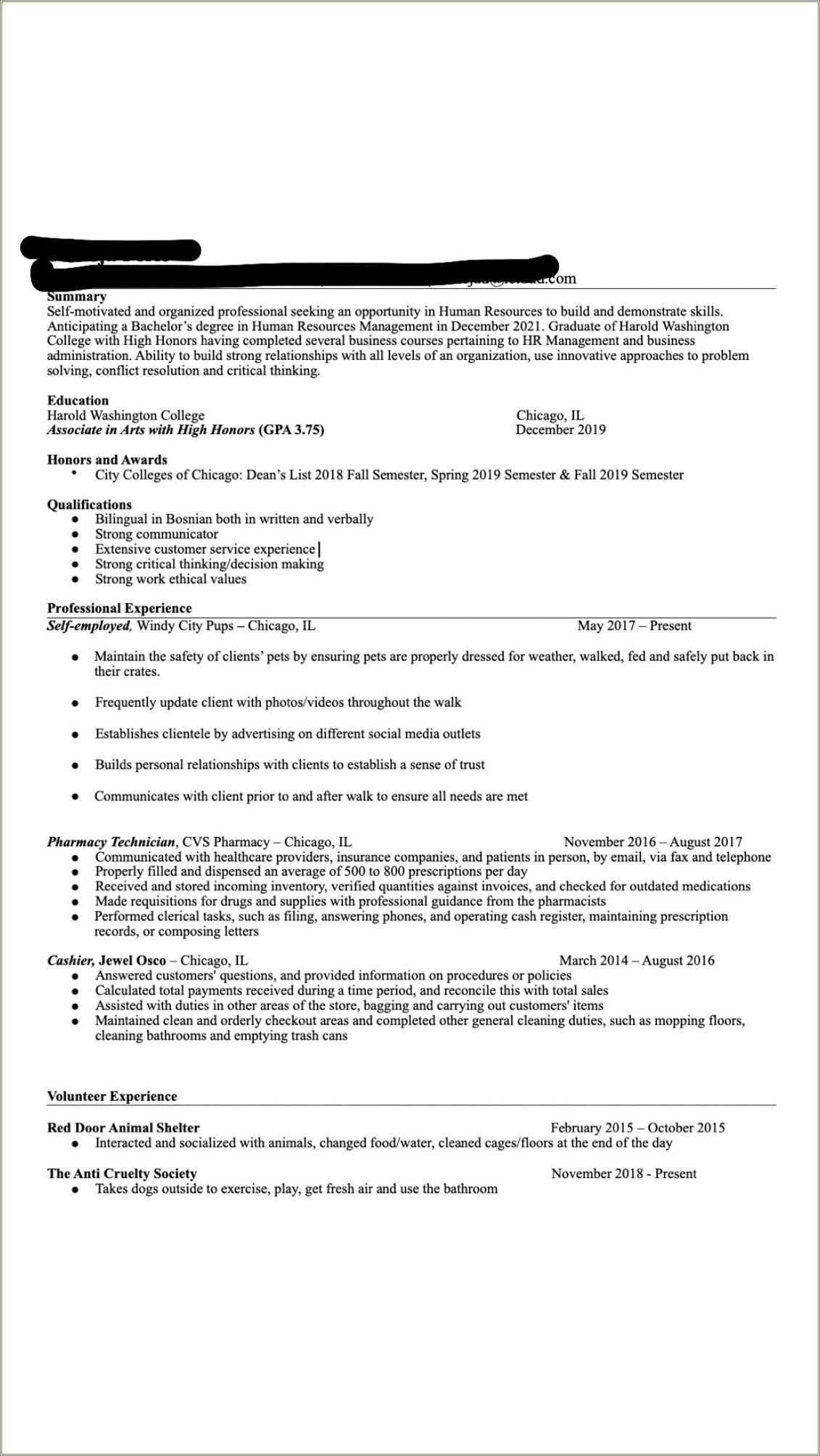 Entry Level Human Resources Resume Skills