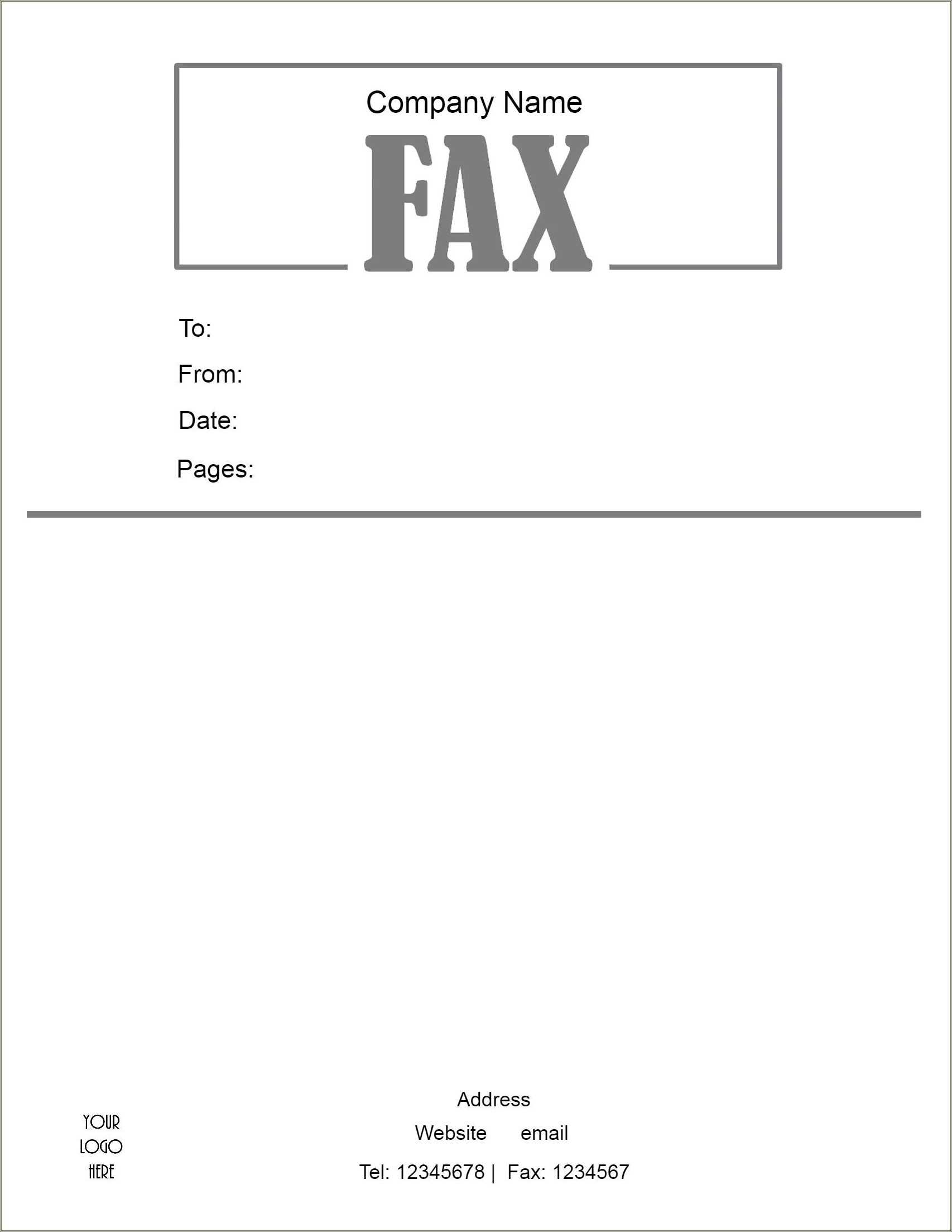 Example Of Fax Cover Sheet For Resume