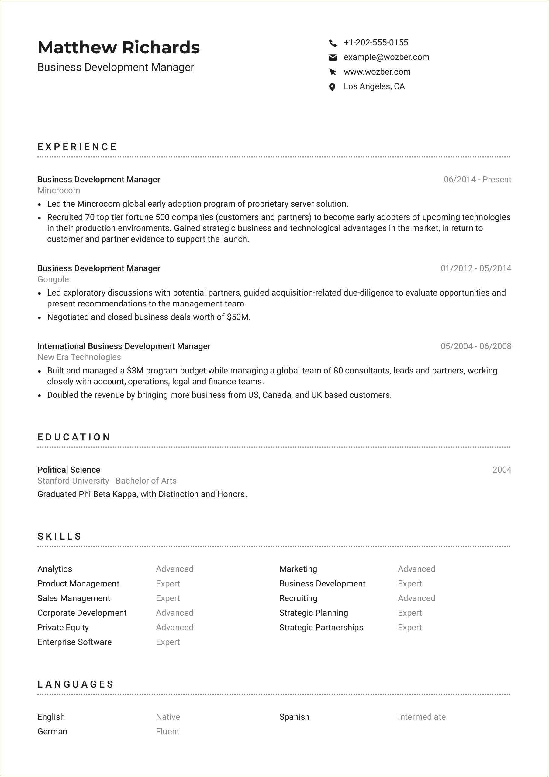 Example Of Good Resume For Business Resume Example Gallery example-of-good-resume-for-business-resume-example-gallery