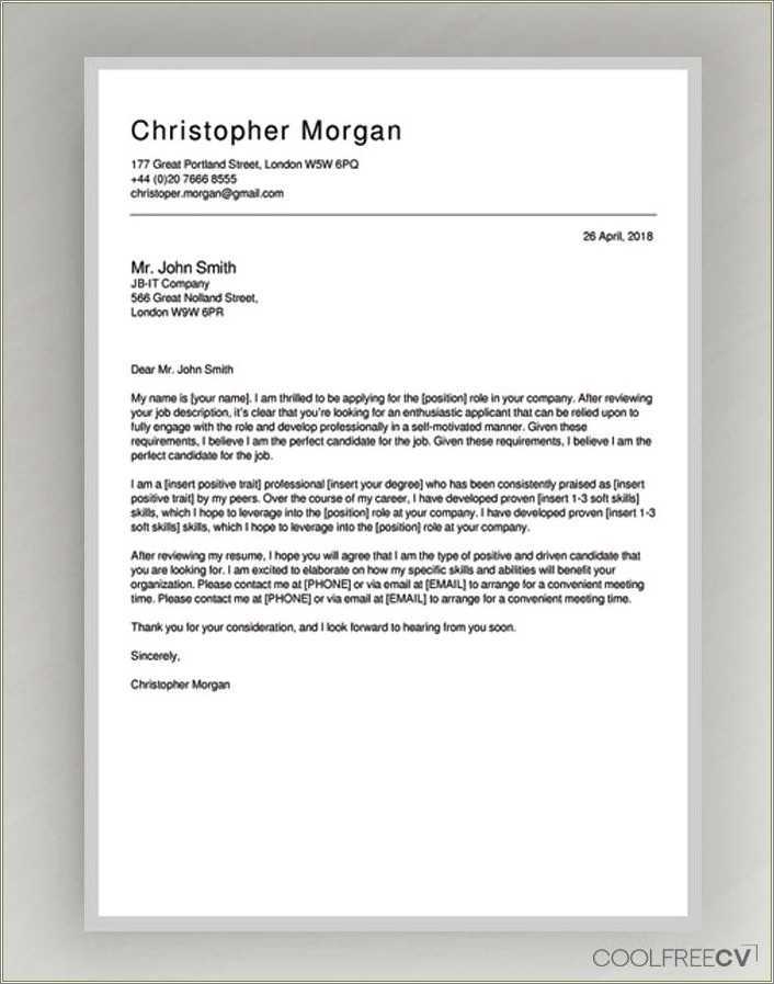 Example Of Introduction Letter For Resume - Resume Example Gallery