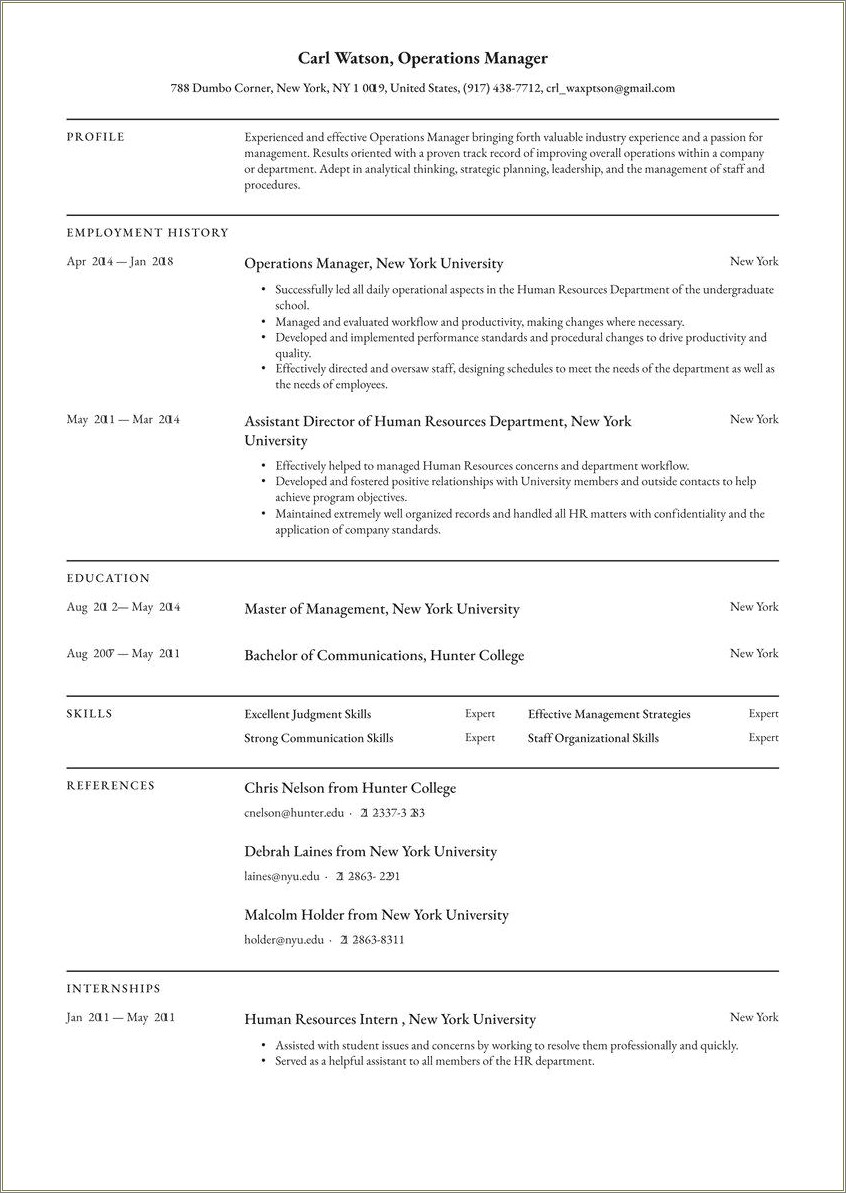 Example Of Practice Manager Resume