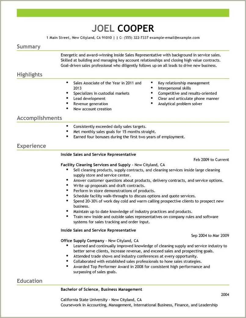 Example Of Resume For Fast Food Manager