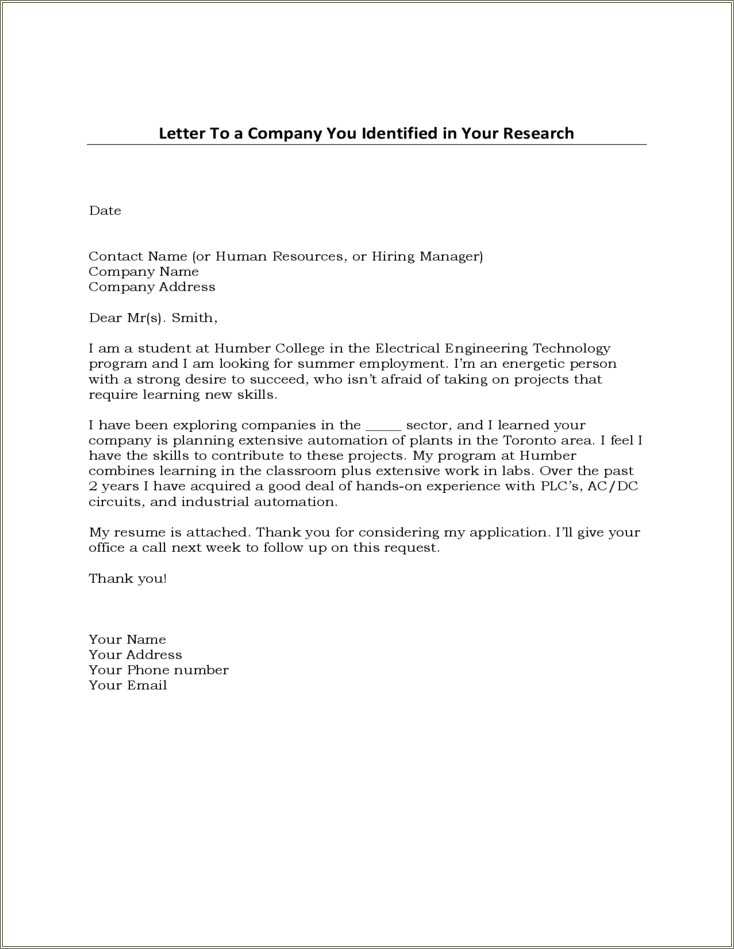 General Resume Cover Letter Examples - Resume Example Gallery