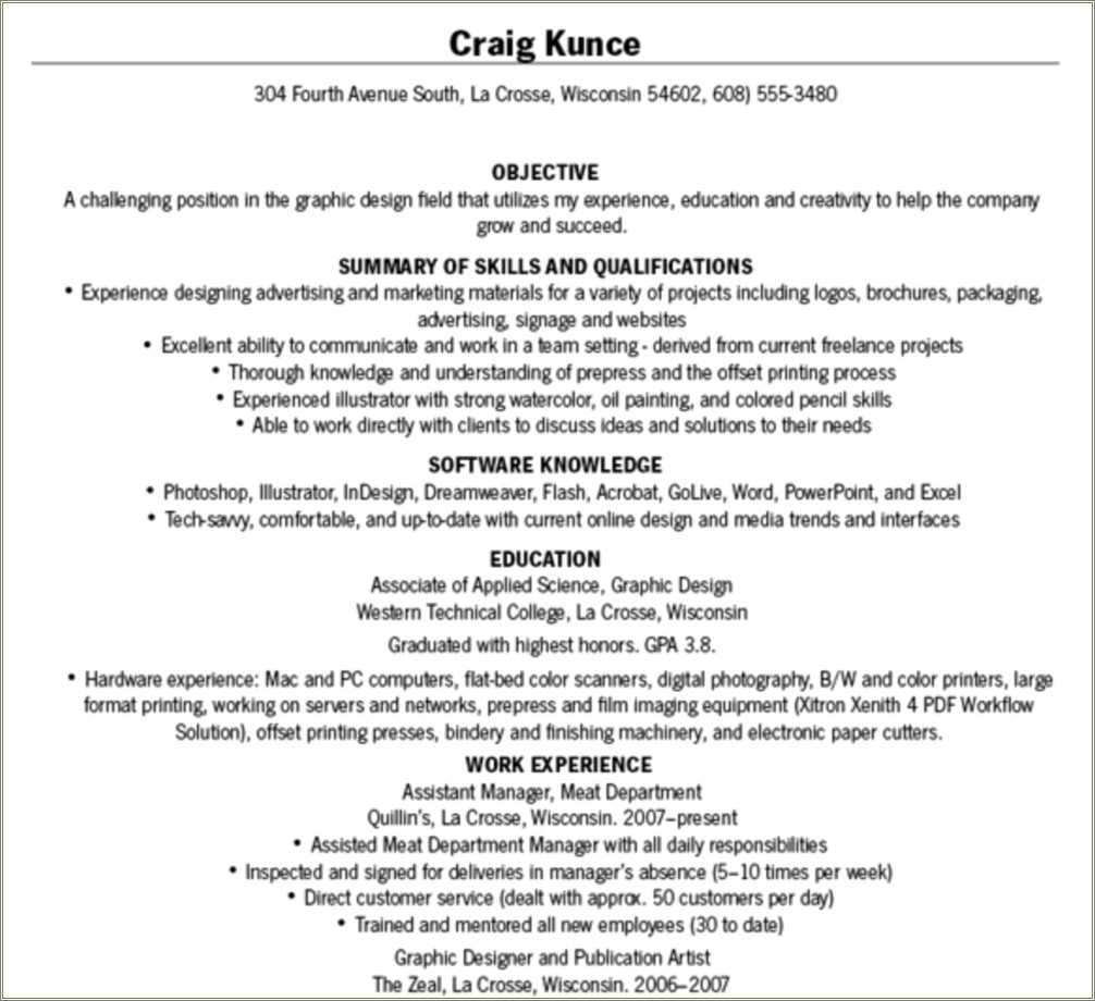 examples of a good resume