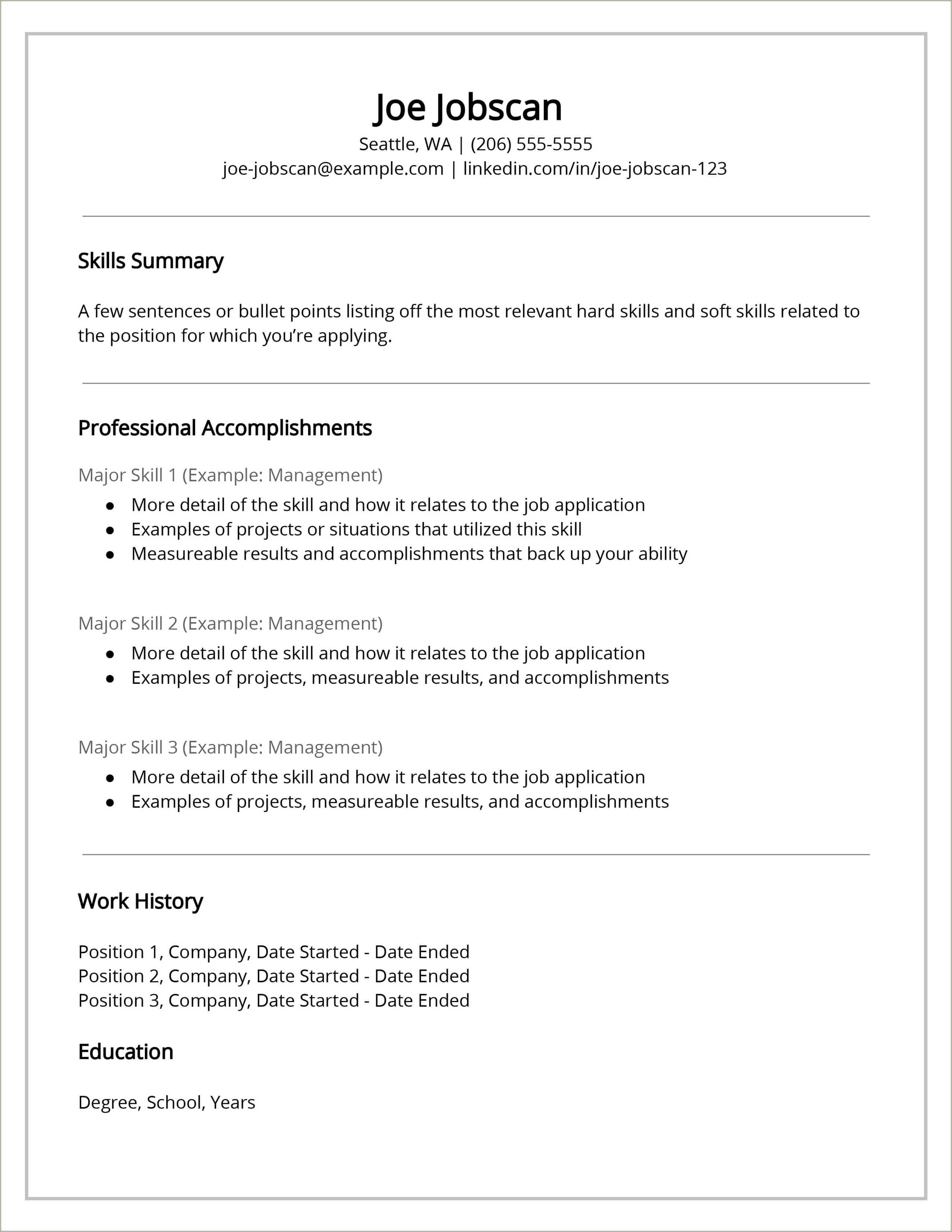 Examples Of Bad Resumes For High School Students