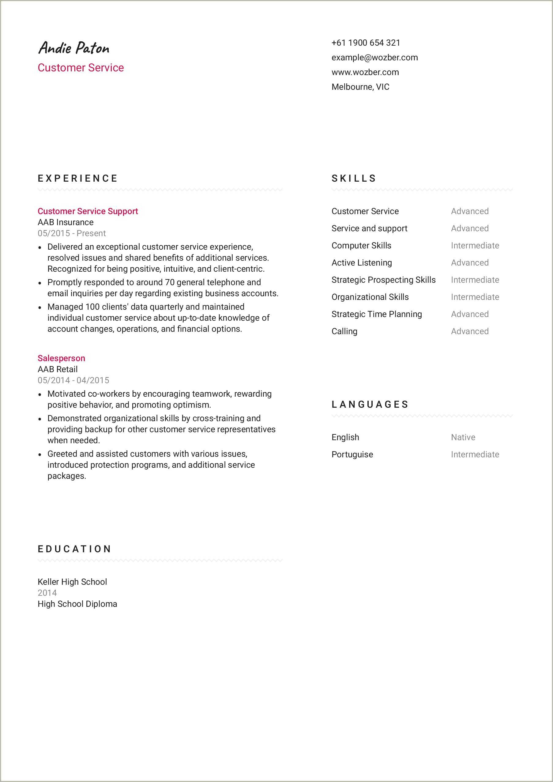 Examples Of Computer Skills And Abilities For Resume