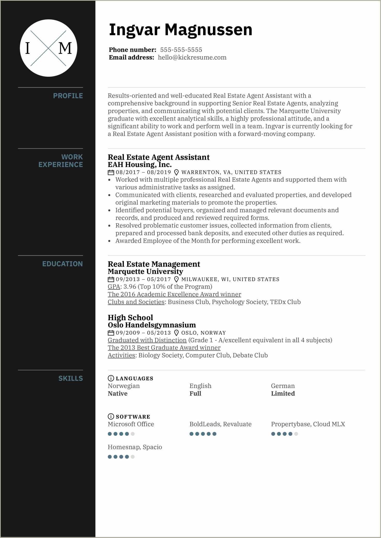 Examples Of Seeking Real Estate Job Resumes