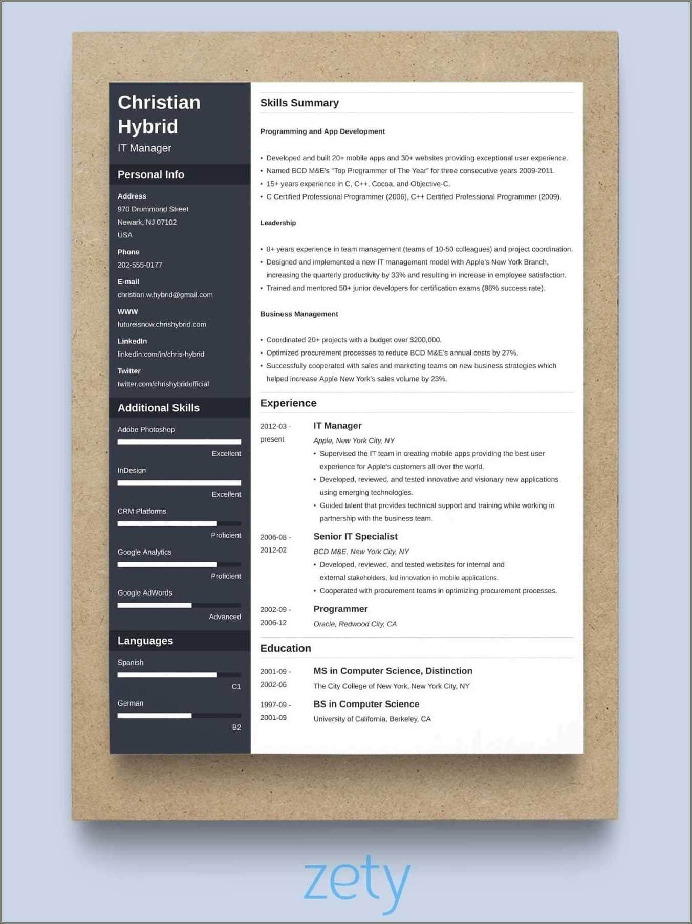 Examples Of The Three Types Of Resumes Resume Example Gallery