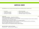Fast Food Resume Sample With Experience