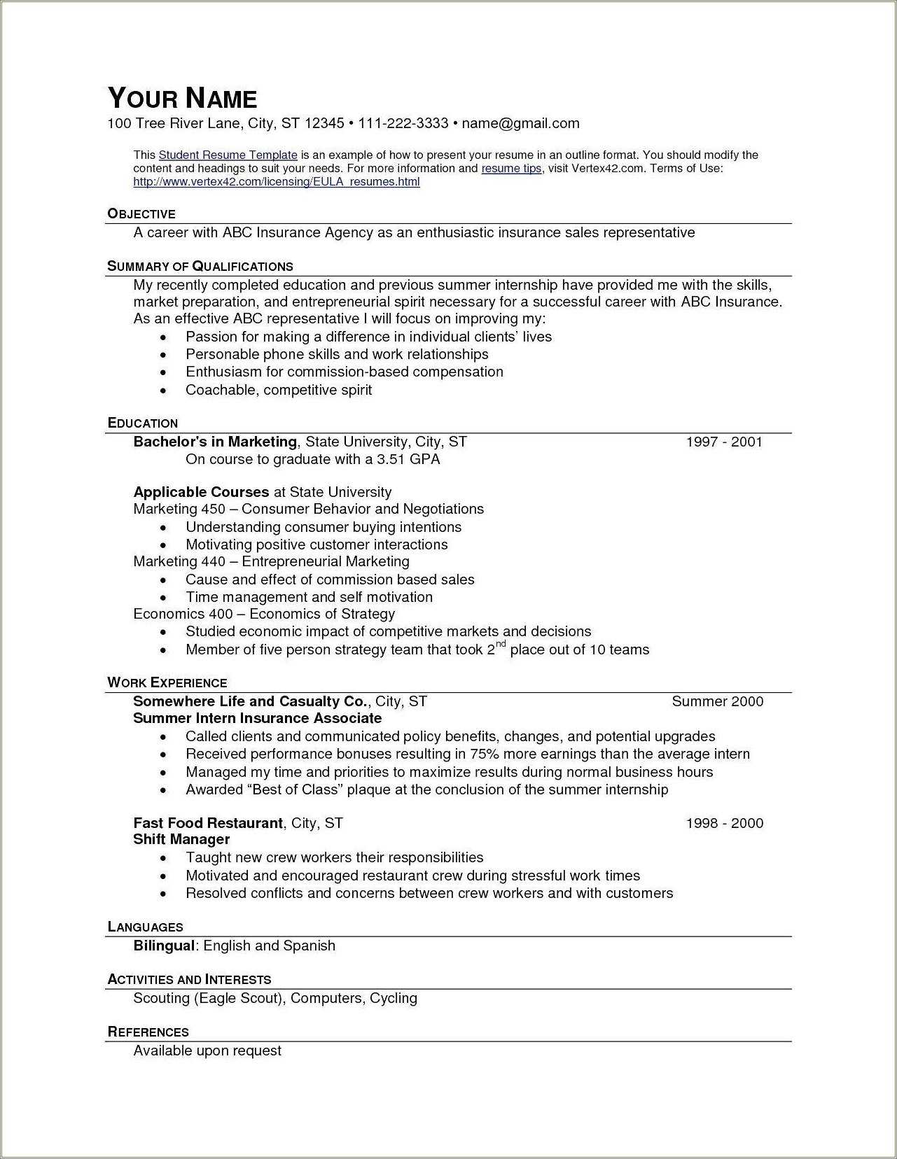 Fast Food Shift Manager Resume Description