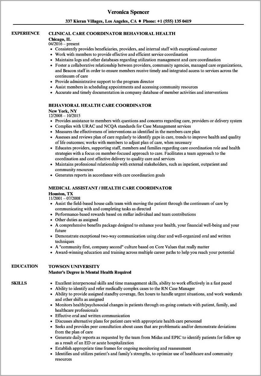 Medical Referral Coordinator Resume Samples Resume Example Gallery