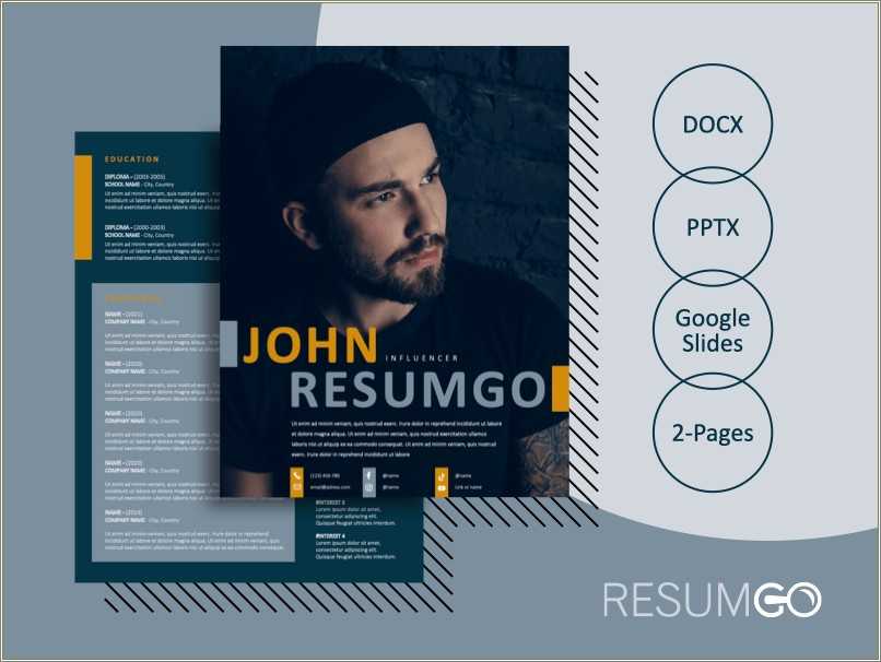 Free 2 page docx resume template resume example gallery