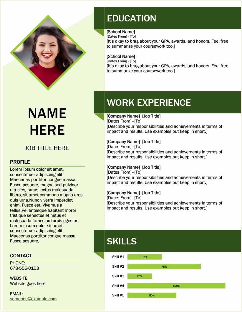 Free blank resume templates word resume example gallery