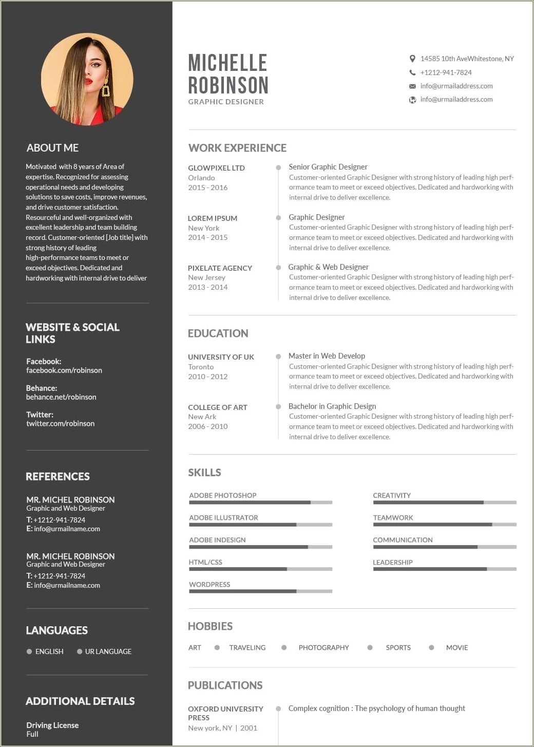 Free Chicago Style Resume Template Resume Example Gallery