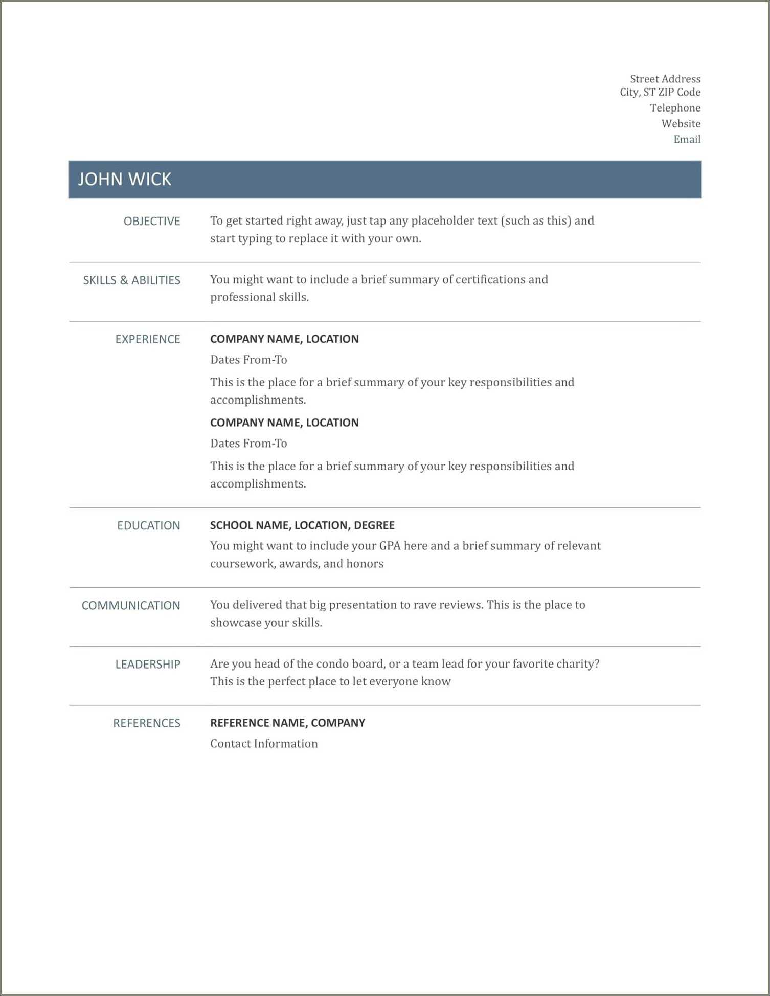 Free fill in the blank printable resume resume example gallery