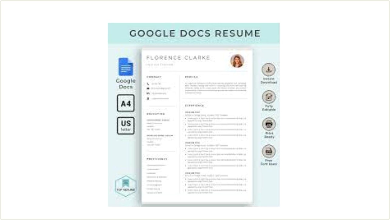 Free Professional Resume Templates Google Docs Resume Example Gallery