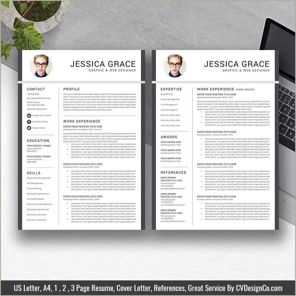 resume-and-matching-cover-letter-templates-resume-example-gallery