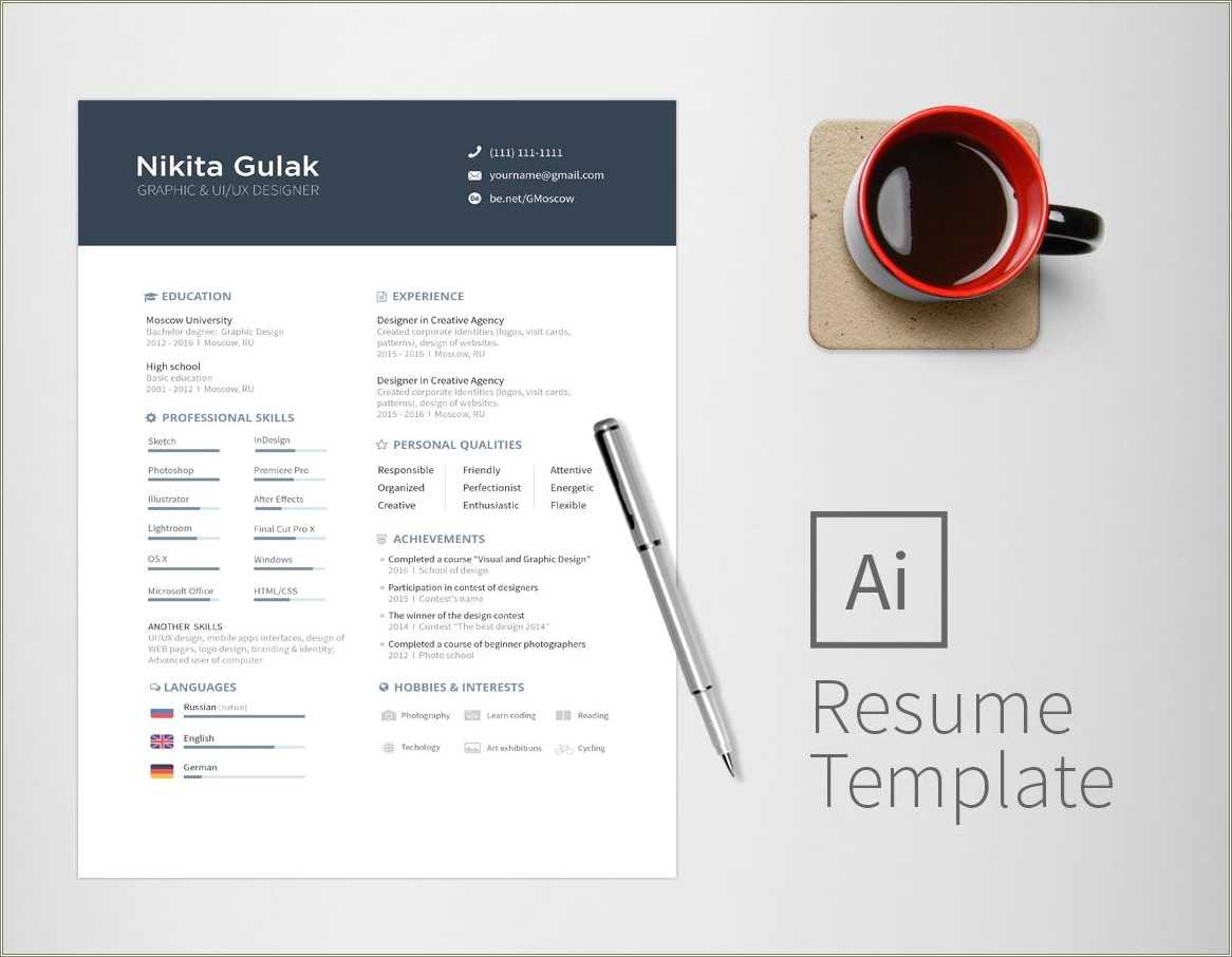Free Modern 2 Page Resume Templates For Word