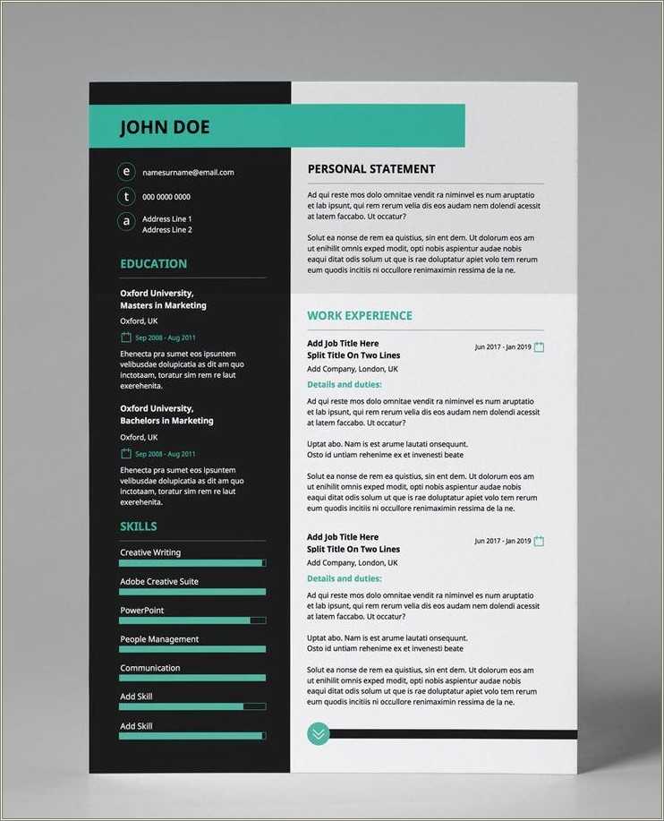 Free Odt Resume Templates 2019