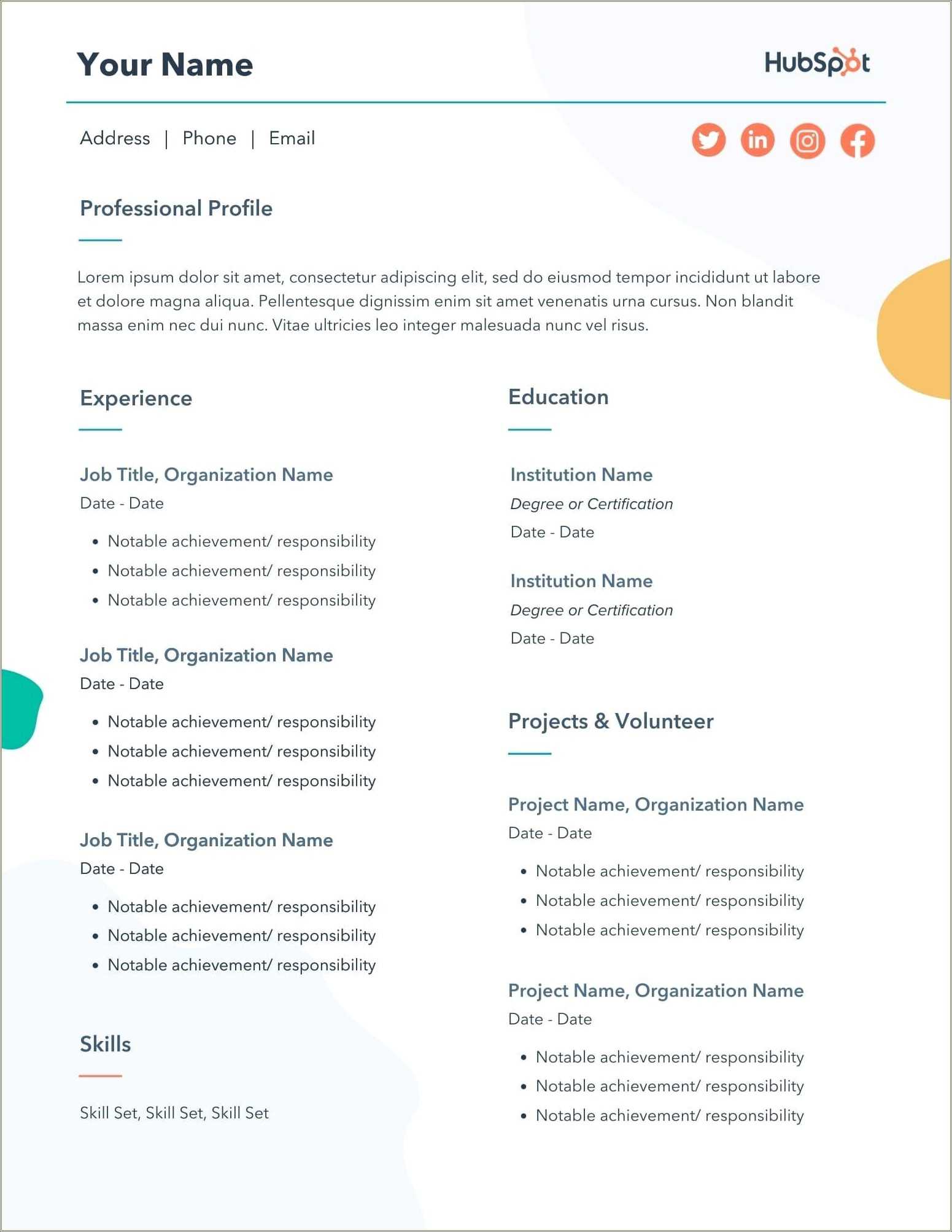 Free Resume Download Template Word