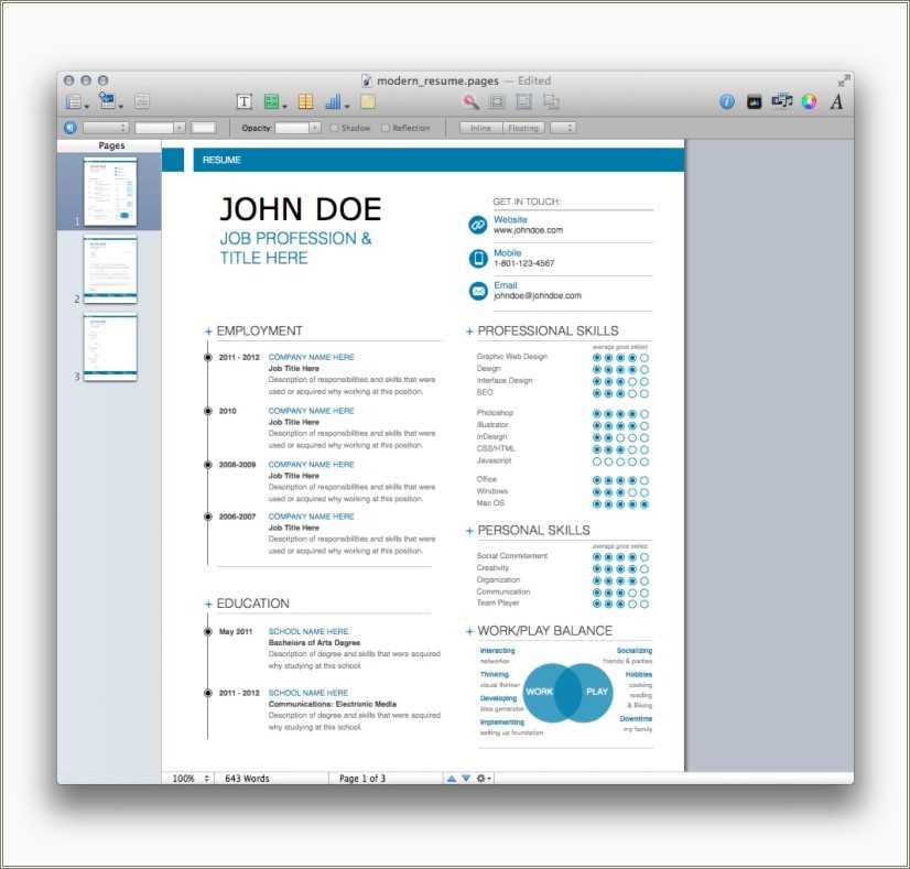 Free Resume Templates 2018 Mac Resume Example Gallery