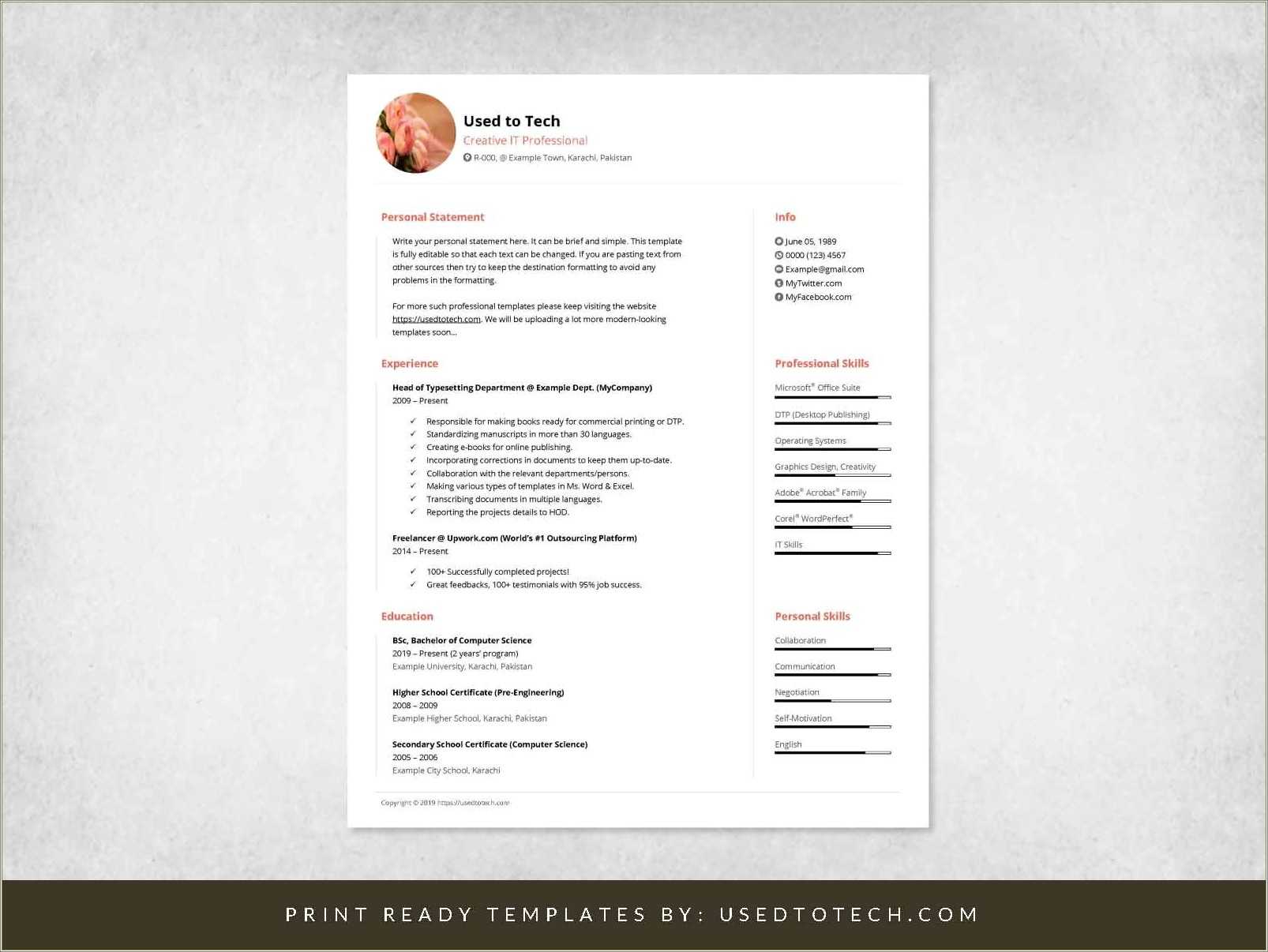 Free Resume Templates For 2019
