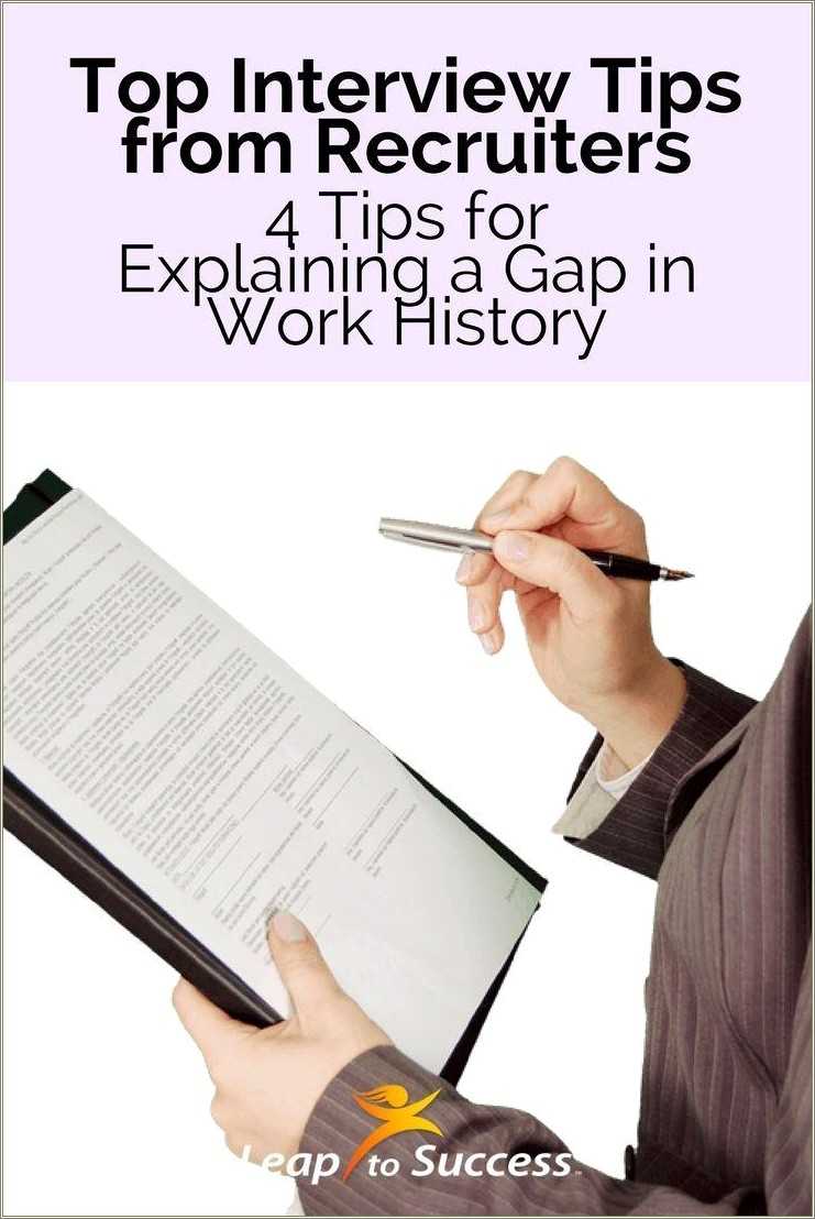 Gap In Work History On Resume