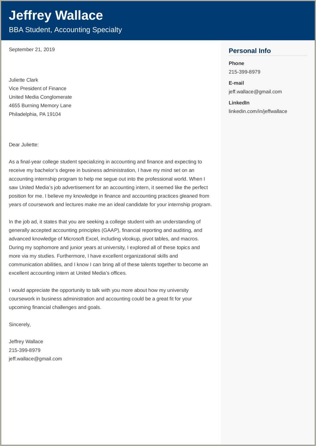 General Resume Cover Letter Examples - Resume Example Gallery