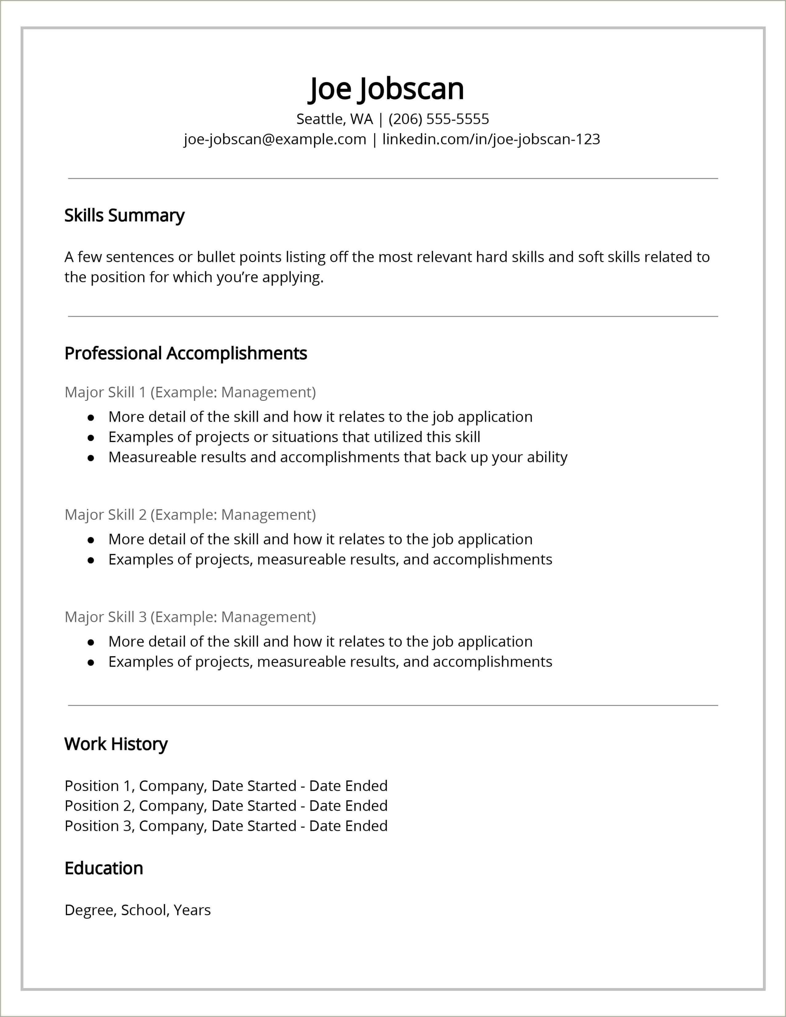 Good Examples Of A Combination Resume Resume Example Gallery